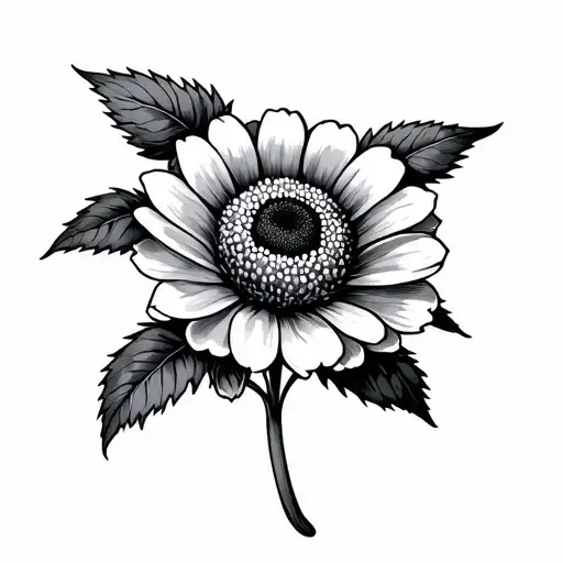 Zinnia tattoo design idea