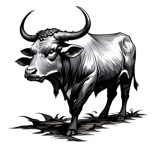 Chinese Ox tattoo design idea
