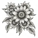 daisy chain tattoo design idea