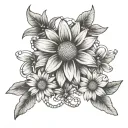 daisy chain tattoo design idea