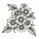 daisy chain tattoo design idea
