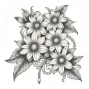 daisy chain tattoo design idea
