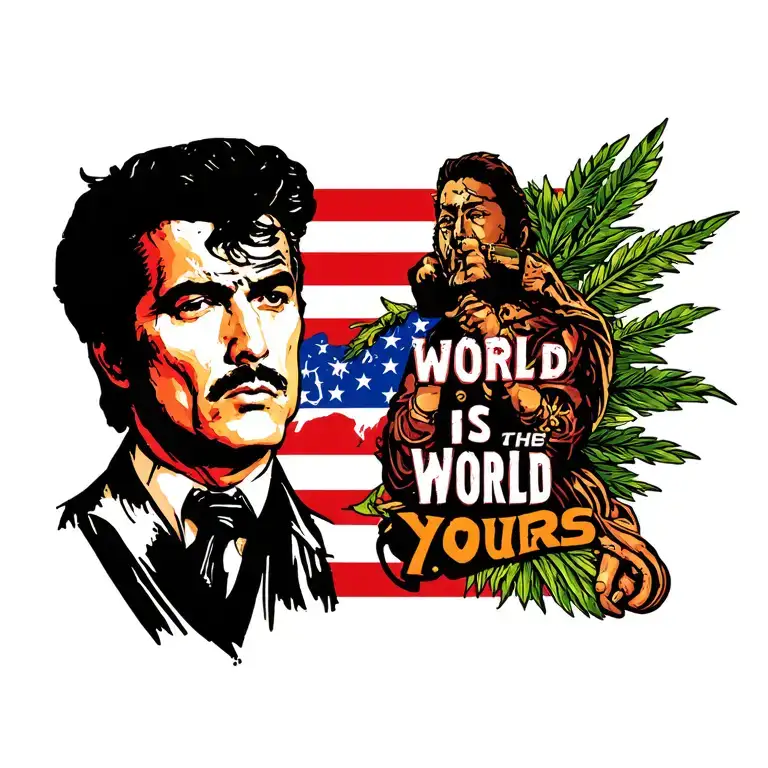 scarface the world is yours monument  tattoo design idea
