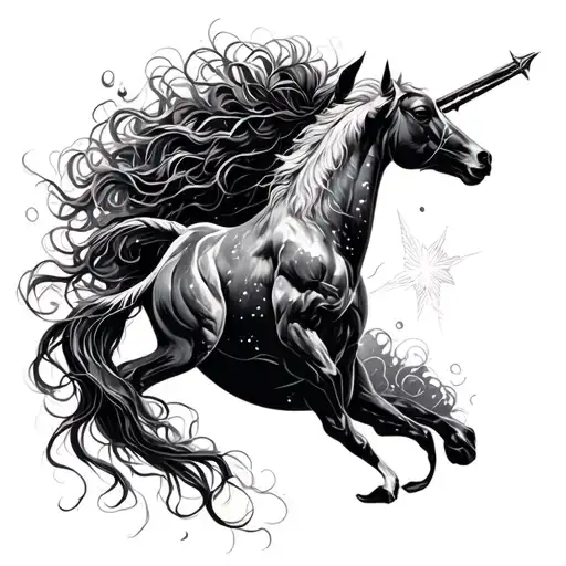 Sagittarius disconnected from emotions representing mental health struggles tattoo design idea