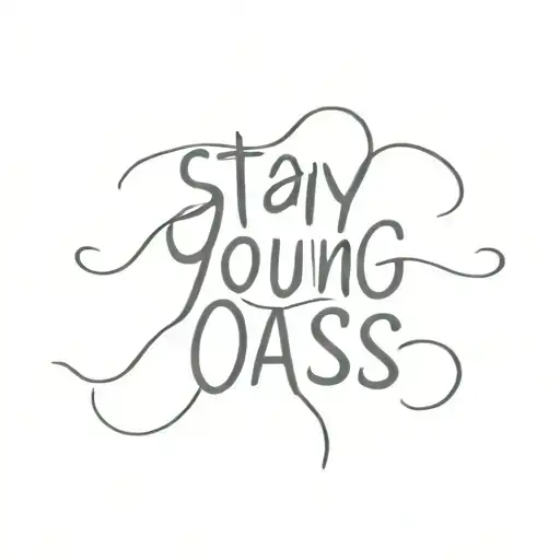 stay young oasis tattoo design idea