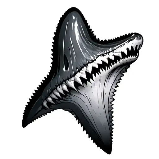Shark Tooth tattoo design idea