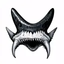 Shark Tooth tattoo design idea