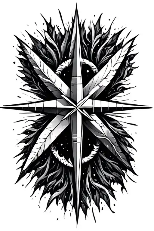 find your true north symbol tattoo design idea