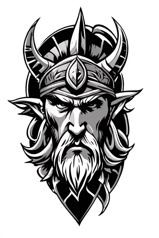 Viking tribal tattoo design idea