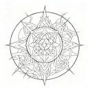 kairos symbol incorporated tattoo design idea