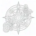 kairos symbol incorporated tattoo design idea
