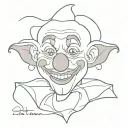art the clown tattoo design idea