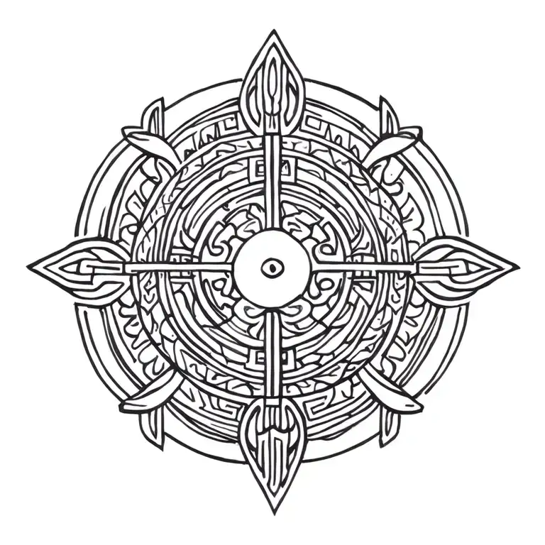 Mayan god tattoo design idea