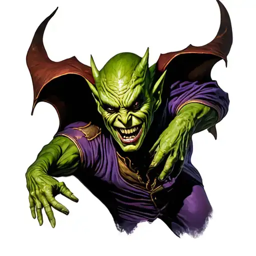 green goblin tattoo design idea
