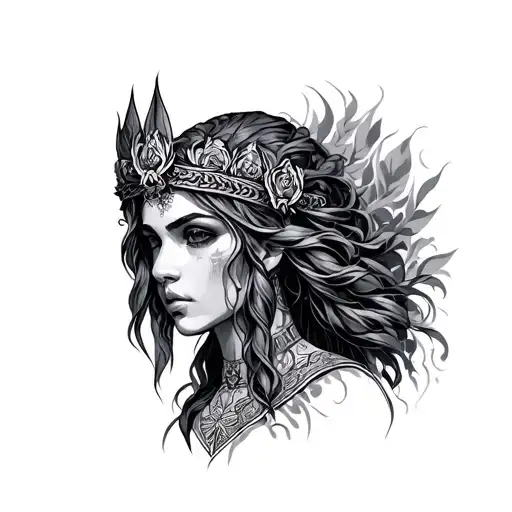 Frigg tattoo design idea