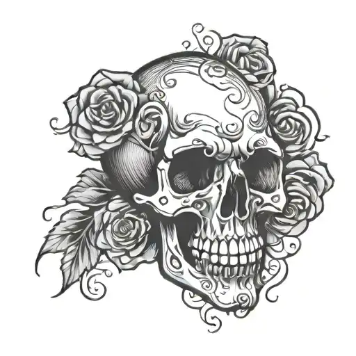 Jelly Roll skull tattoo design idea