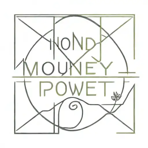 money power respect tattoo design idea