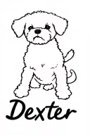 "Dexter" Bichon Frérice Dog tattoo design idea