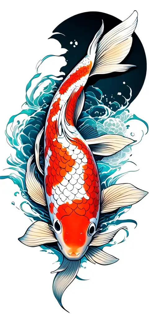 koi fish tattoo design idea