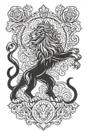 dutch lion tattoo design idea