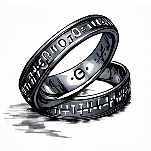 Morse code ring tattoo design idea