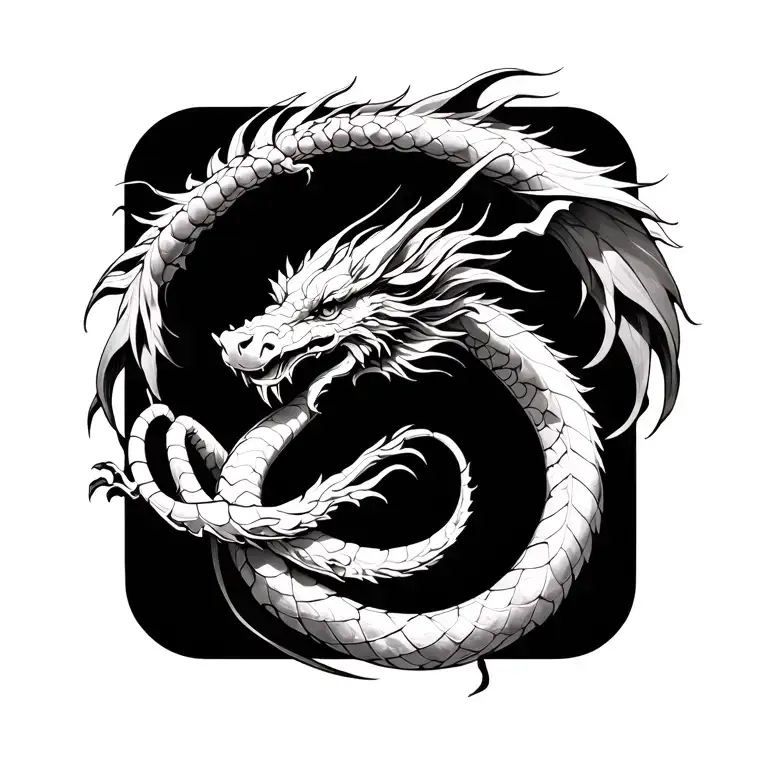zodiac cancer merge with jade dragon tattoo design idea