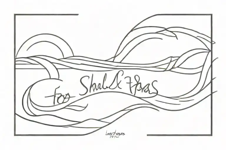 this too shall pass with waves flowing tattoo design idea