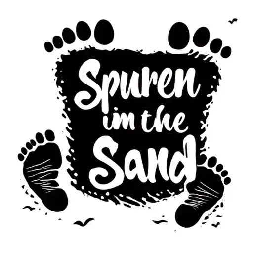 "Spuren im Sand" "Spuren im Sand" Footprints In The Sand Familie  tattoo design idea