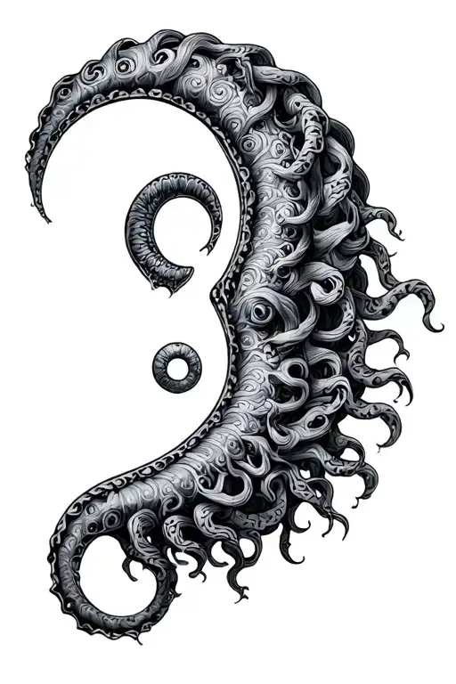 Semicolon Medusa IGY6 symbol intertwined tattoo design idea