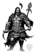 Celtic Scottish warrior tattoo design idea