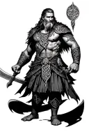 Celtic Scottish warrior tattoo design idea