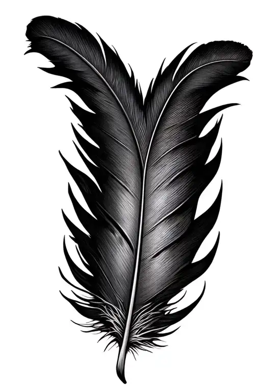 turkey feather with deer tattoo design idea