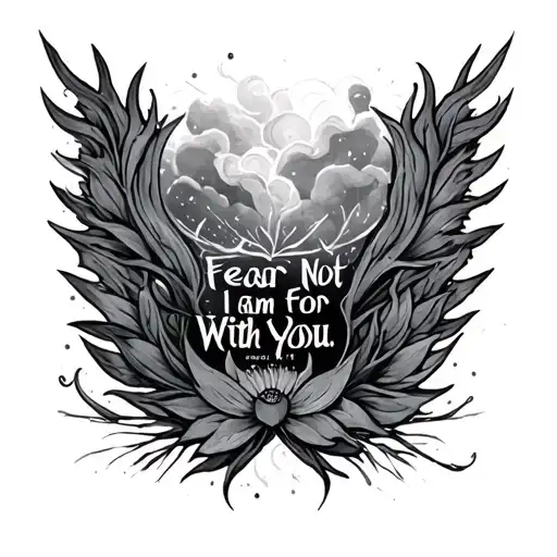 isaiah 41:10 Fear not for I am With you tattoo design idea