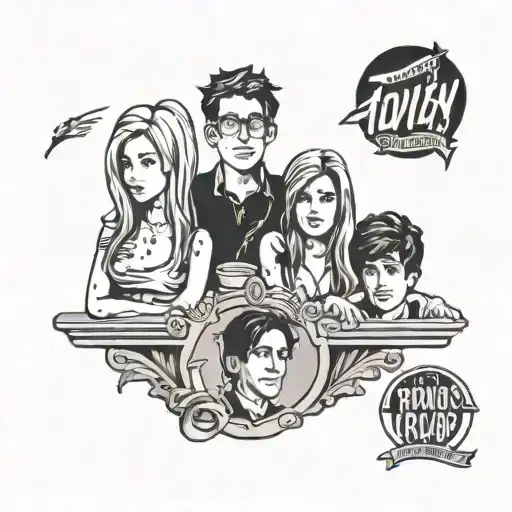 friends tv show tattoo design idea