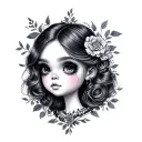 Doll tattoo design idea