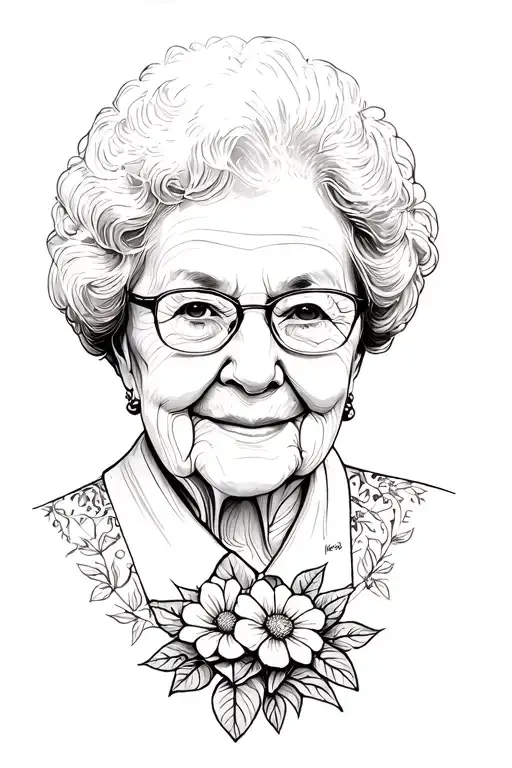 memorial tattoo for my grandma who was a teacher and loved to garden tattoo design idea