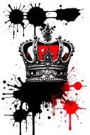Crown black African tattoo design idea