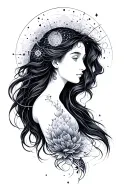 Gemini and Virgo constellation tattoo design idea