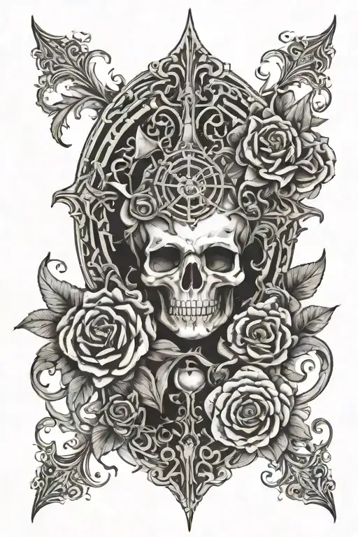 dark gothic inspired tattoo tattoo design idea