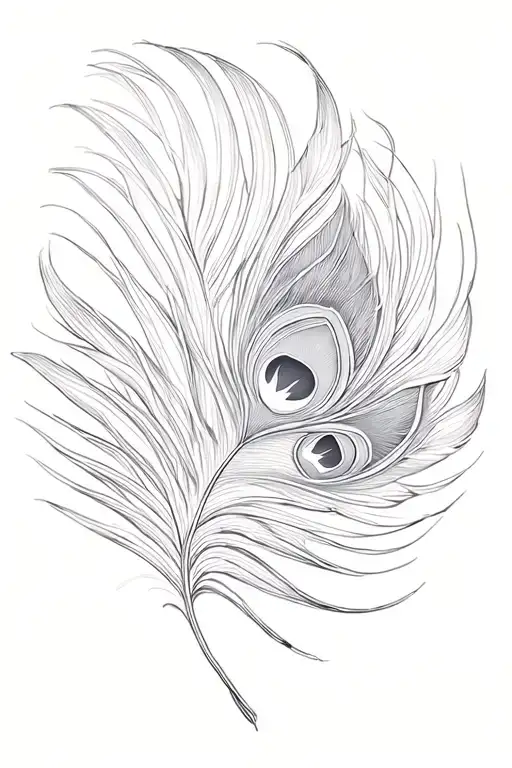 peacock feather tattoo design idea