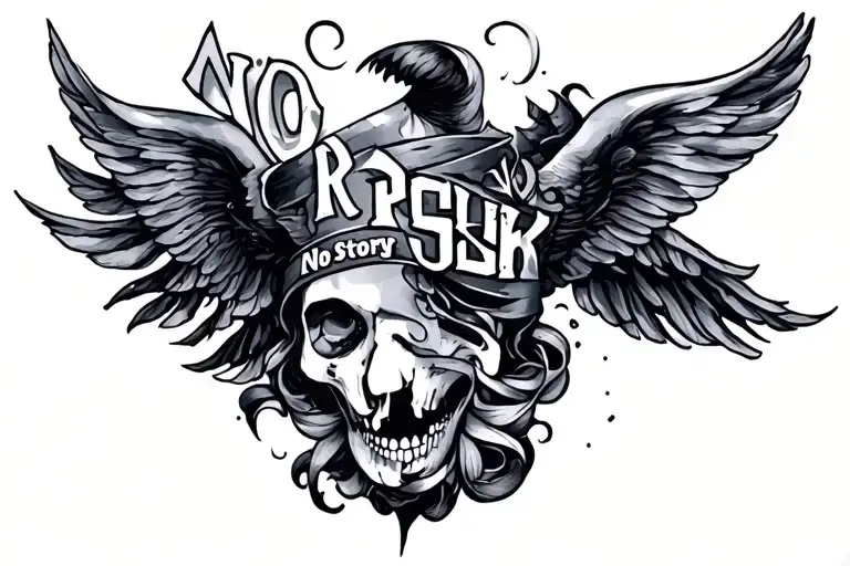 no risk no story tattoo design idea