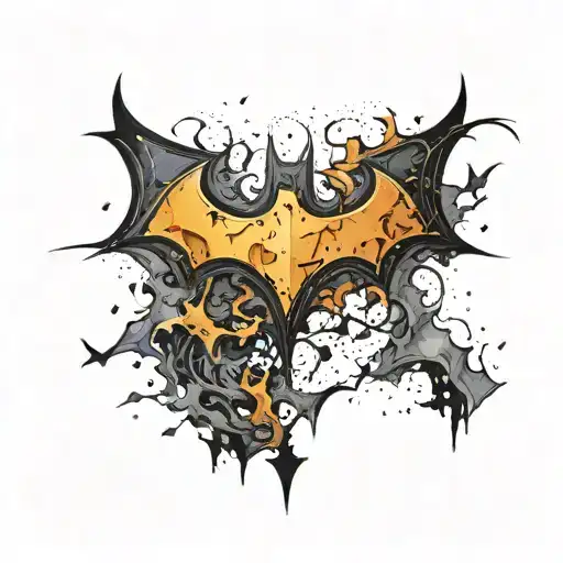 batman logo tattoo design idea