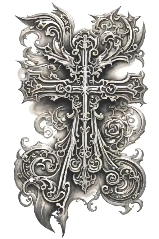 upside down cross tattoo tattoo design idea