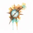 sextant navigation tattoo design idea