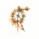 sextant navigation tattoo design idea