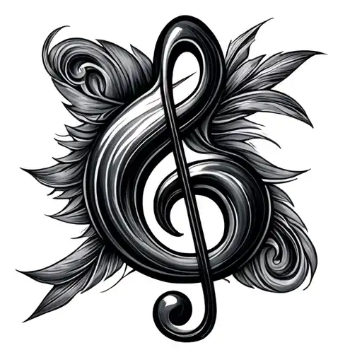 Bass Clef tattoo design idea