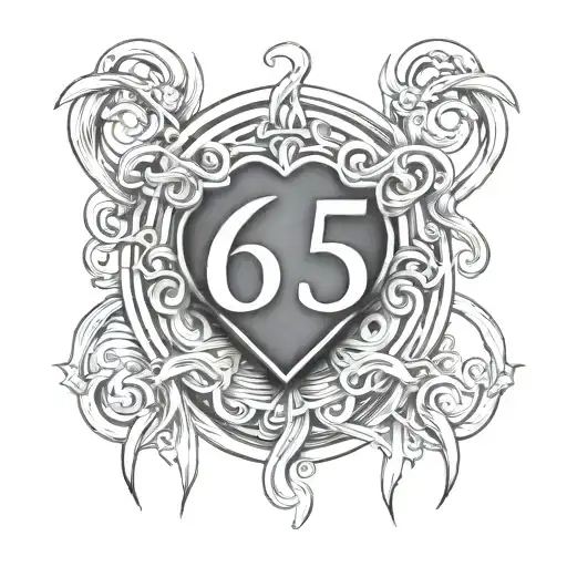 310 area code intertwined with 615 tattoo design idea