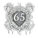 310 area code intertwined with 615 tattoo design idea