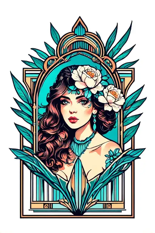 Art Deco tattoo design idea