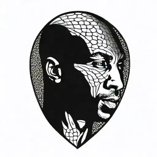kobe bryant black mamba snake tattoo design idea